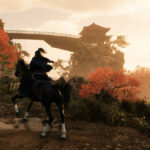 Character on horseback in Rise of the Ronin