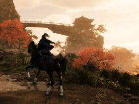 Character on horseback in Rise of the Ronin