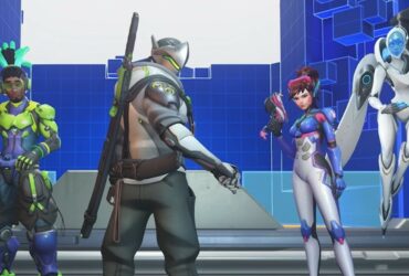 Overwatch 2 four heroes including Genji in front of them all