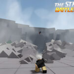 Characters fighting in Roblox The Strongest Battlegrounds.