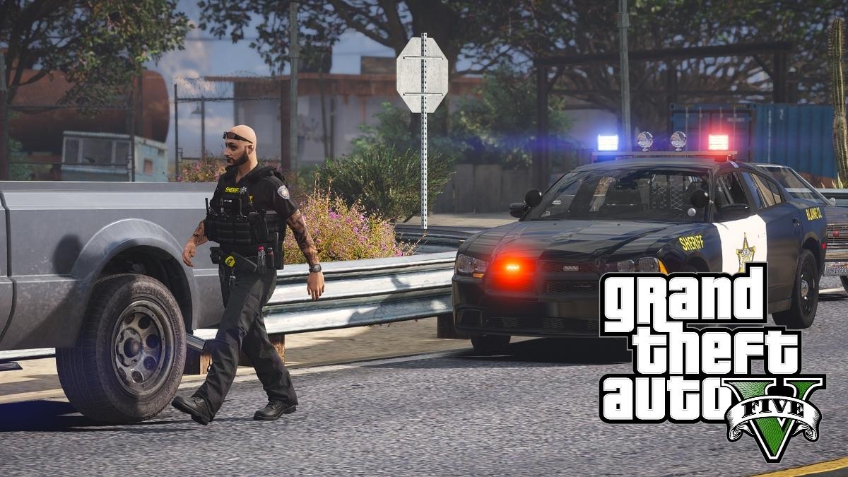 GTA V LSPD Cop with Car