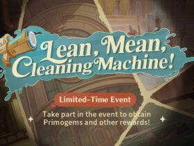 Genshin Impact Genshin Impact Lean, Mean, Cleaning Machine web event poster