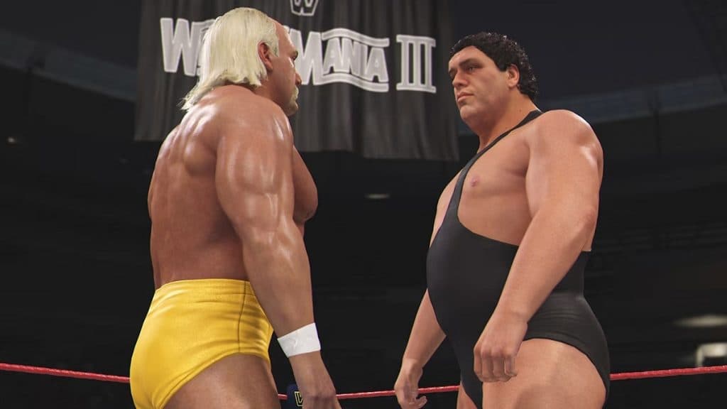 Hulk Hogan y André El Gigante en WrestleMania 3