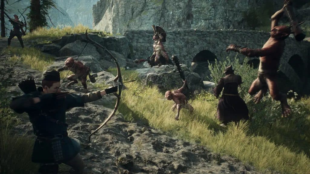 Combate de arqueros en Dragon's Dogma 2