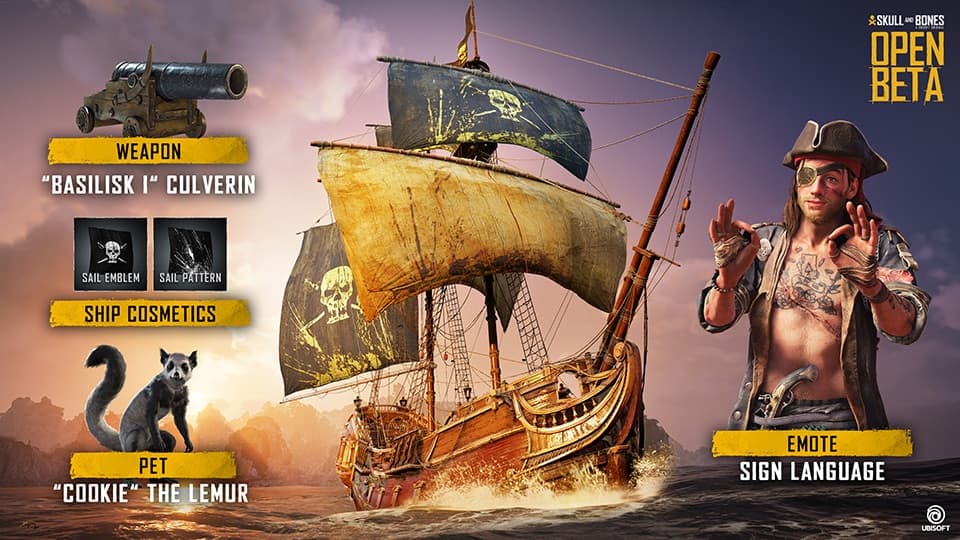 Todas las recompensas de la beta abierta de Skull and Bones