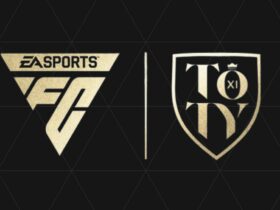 EA FC 24 TOTY logo on black background