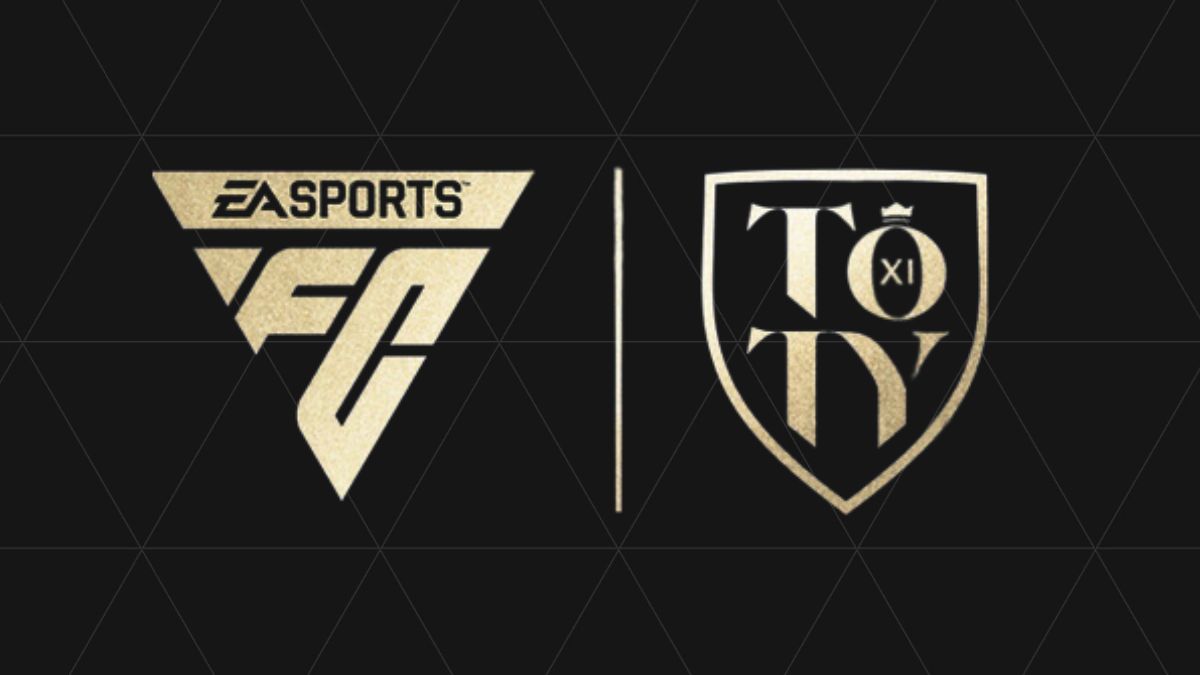 EA FC 24 TOTY logo on black background