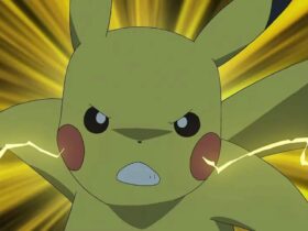 Angry Pikachu in Pokemon anime