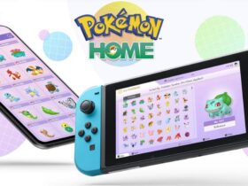 Pokemon Home promo image with a mobile device and a Nintendo Switch