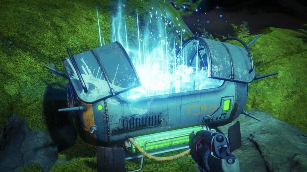 Un cofre de recompensa lleno de Glimmer en Destiny 2.