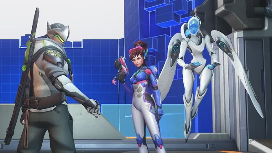 Genji, Dva y Echo de Overwatch 2