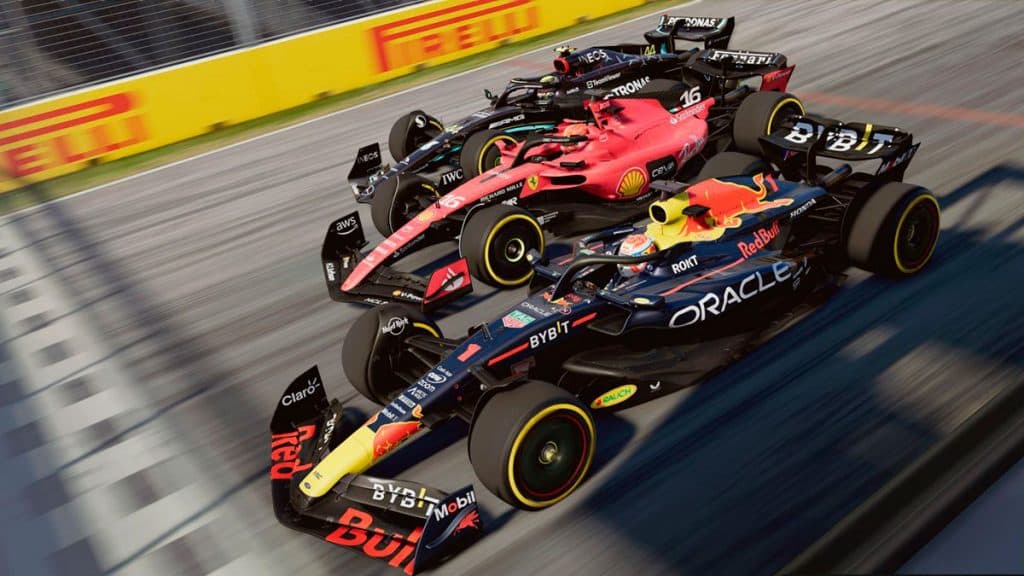 Verstappen, Leclerc y Hamilton llegan a la bandera a cuadros F1 24