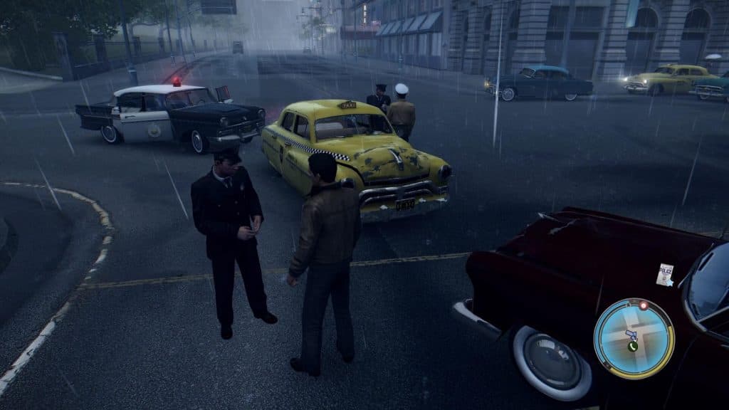 Policía de Mafia 2 haciendo un billete de 1 estrella