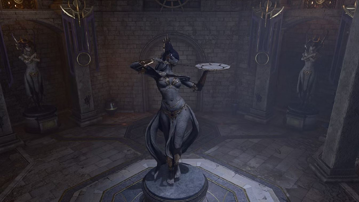 A statue of Shar in Baldur