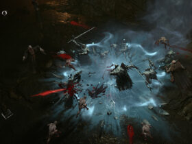 A battle taking place in Diablo 4