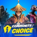 An image showing the three skins in the Fortnite Community Choice.