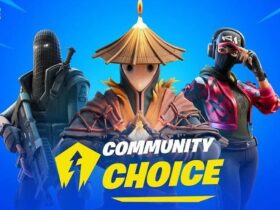 An image showing the three skins in the Fortnite Community Choice.