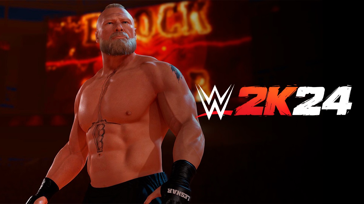 Wrestler Brock Lesnar in WWE 2K24