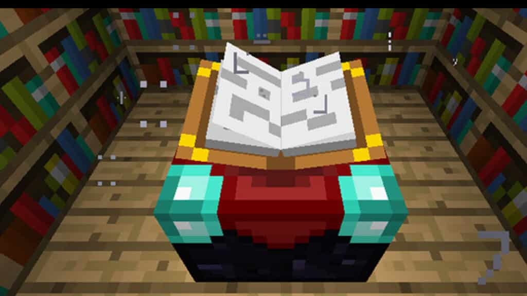 Libro de encantamientos de Minecraft.