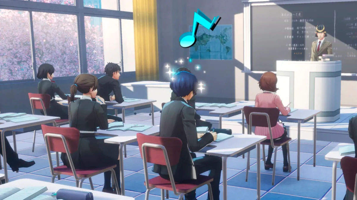 Persona 3 Reload classroom.