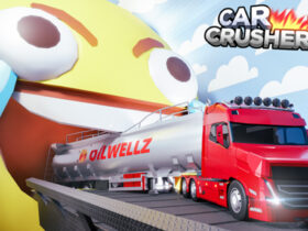 A truck in Roblox Car Crushers 2.