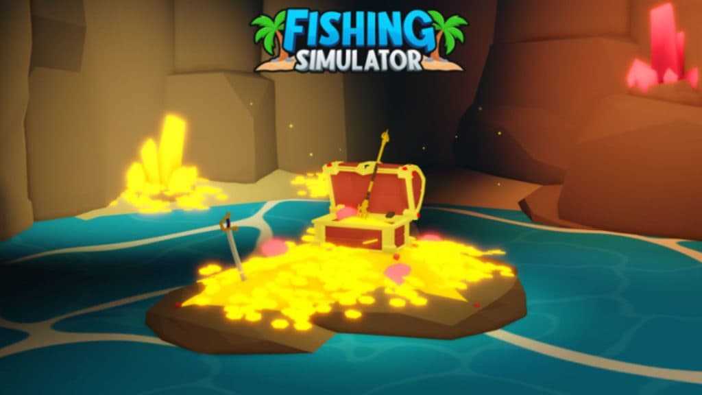 Un tesoro en el Simulador de Pesca de Roblox