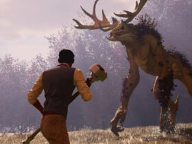 Character fighting a creature in Nightingale