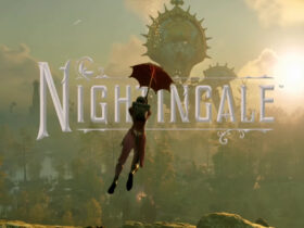 Player gliding using an Umbrella in Nightingale