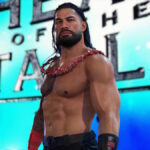 Tribal Chief and Head of Table, Roman Regins, entrnace in WWE 2K24