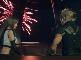 Cloud and Tifa at the Golden Saucer in Final Fantasy 7 Rebirth