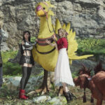 FF7 Rebirth party with Chocobo.