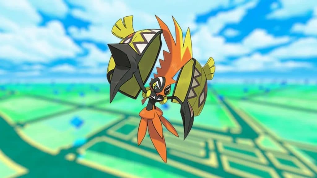 pokemon go tapu koko con fondo de juego