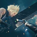 Cloud fighting Sephiroth in FF7 Rebirth.