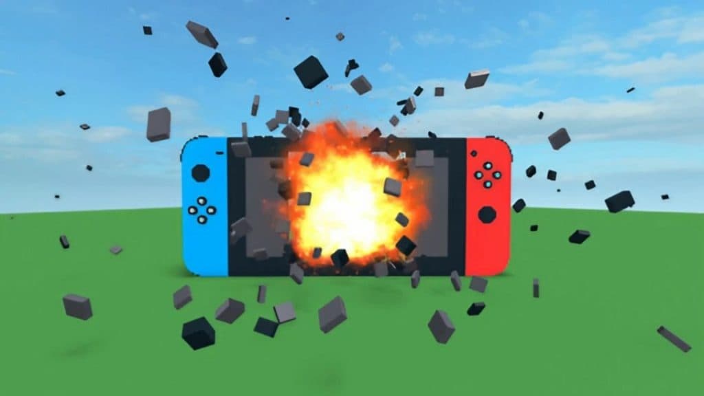 Destruir una Nintendo Switch en Destruction Simulator.