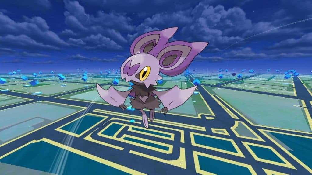 pokemon go noibat con fondo de juego