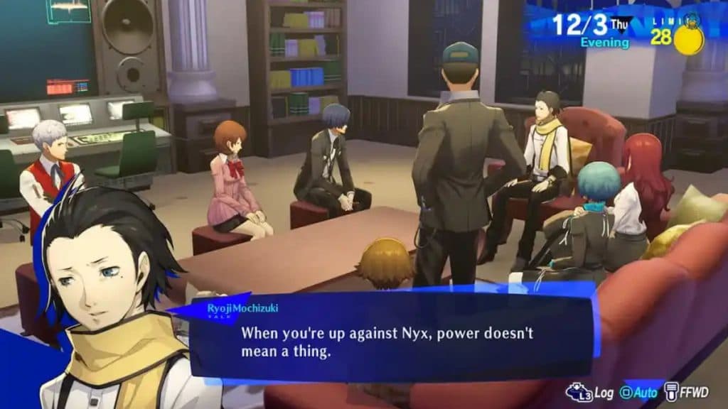 Ryoji Mochizuki y VE en Persona 3 Reload.