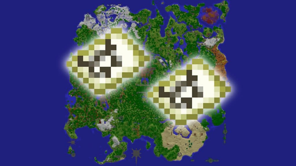 Dos iconos del mapa de Minecraft