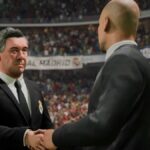 Ancelotti and Guardiola shaking hands