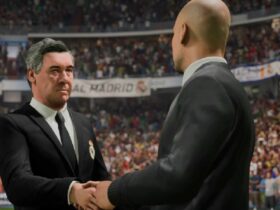 Ancelotti and Guardiola shaking hands