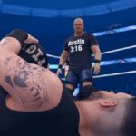 Steve Austin and Kevin Owens in WWE 2K24