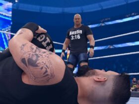 Steve Austin and Kevin Owens in WWE 2K24