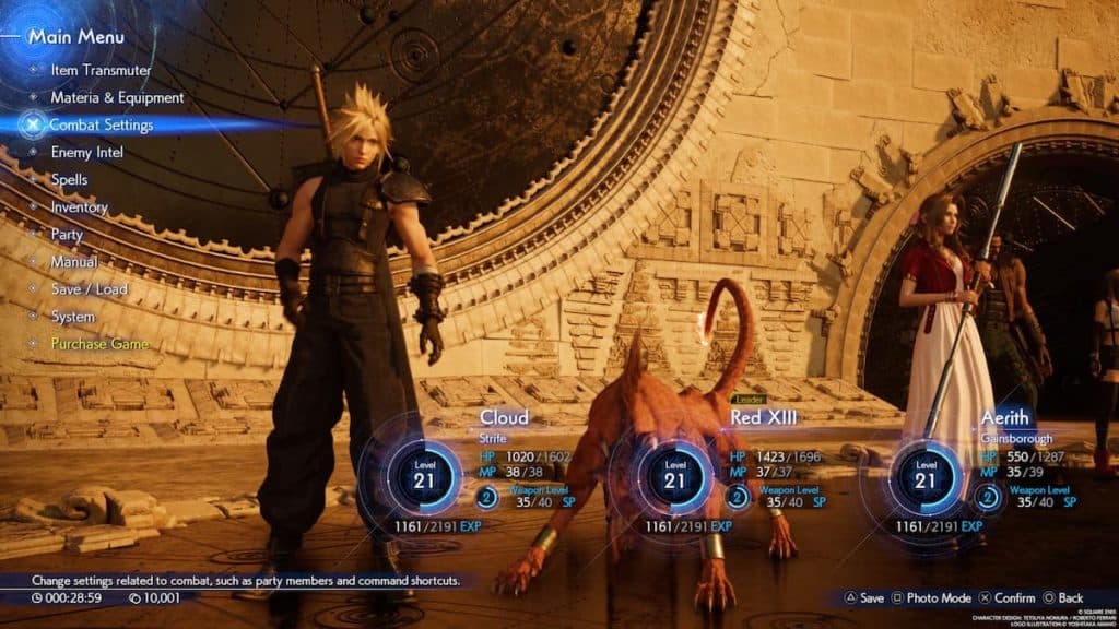 Cloud, Red XIII y Aerith en FF7 Rebirth.