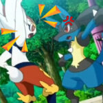 Lucario angry with Cinderace