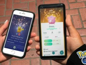 two pokemon go friends doing a lucky trade