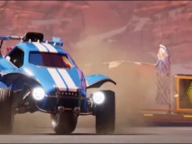 An image of a car in Fortnite Rocket Racing.