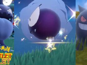 pokemon scarlet and scarlet shiny gastly family