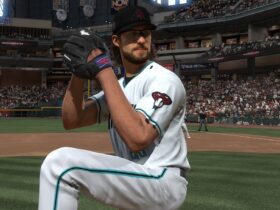 Zac Gallen pitching MLB The Show 24