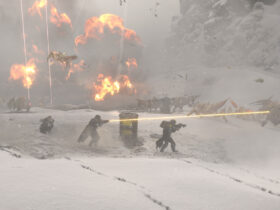 players fighting in snow in helldivers 2