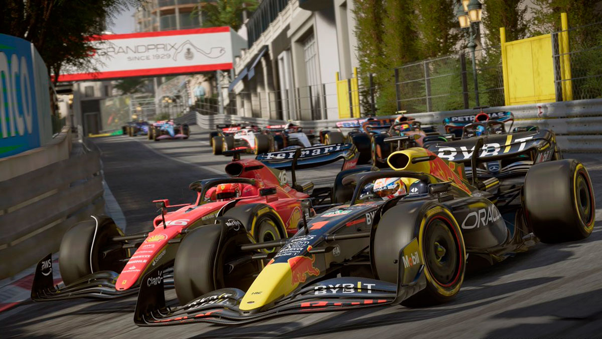 Leclerc and Verstappen wheel-to-wheel in Monaco F1 24