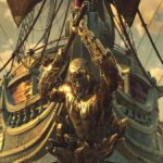 Gold figurehead in a ship in Skull and Bones